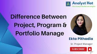 Project vs Program vs Portfolio Management | Difference | SDLC Project | BFSI Domain | PMP