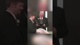 The bride couldn't stop laughing throughout the wedding 