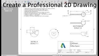 Fusion 360 — Create a Professional 2D Drawing — #LarsLive 84