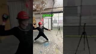 Can we shatter a Mirror with a cube?