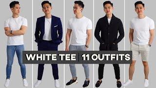 11 Ways To STYLE A White T-Shirt | How To Style A White Tee