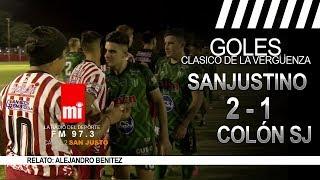 Goles Sanjustino 2 - 1 Colón SJ (clasico de la verguenza) 2020 + Relato Alejandro Benitez