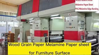 laminated wood grain paper melamine paper printing machine