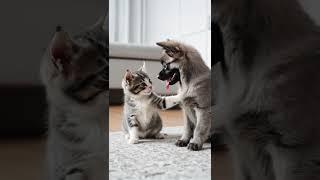 Super Cute Kitten and Puppy