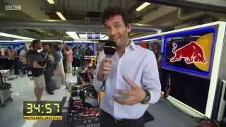 2015 Abu Dhabi - Pre-Race: Inside the Red Bull garage with Mark Webber