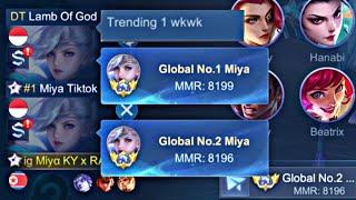 PEREBUTAN TAHTA TOP GLOBAL MIYA‼️ - MOBILE LEGENDS