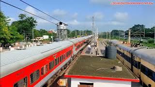 Arrival of 12382 HWH-NDLS Poorva Express at Dehri On Sone Railway Station