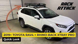 2019+ Toyota RAV4 with Rhino-Rack XTray PRO Roof Top Cargo Basket on Factory Bars