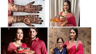 Our First Karwa Chauth | karwa chauth 2024 | Sargi from mummy | Gifts from Arjun