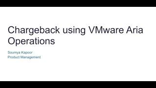 Chargeback Integration for Aria Operations