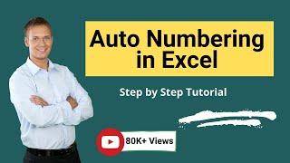 Auto Numbering in Excel | How to Automatically get Sequential Numbers?
