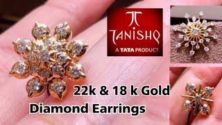 Tanishq Latest 22k Diamond Earrings with Price/Diamond Earrings/daily wear Diamond Earrings/Deeya