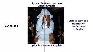 Zahide rap song translated + lyrics in German and English