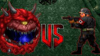 Cacodemon vs Nazi - BRUTAL DOOM Monster Infighting - Full HD NPC Battles