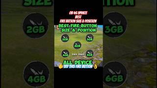 Best fire button size and position for headshot after update fire button size 2024#freefire #foryou