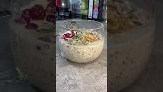 Easy overnight oats #oatsrecipe #breakfastideas #shorts