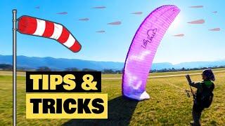 Paragliding tutorial: GROUND HANDLING and WINDY TAKEOFF TIPS