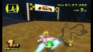 Mario Kart Wii Deluxe - Online race on CTR Dragon Mines (1 v 1)