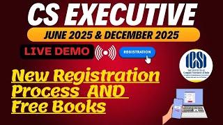 How To Register CS Executive June 2025 & December 2025 | CS Executive Registration process