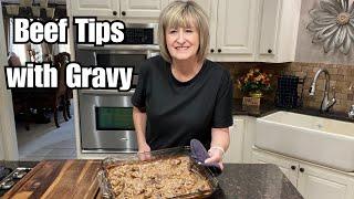 A real southern comfort food: 3 ingredient Beef Tips and Gravy