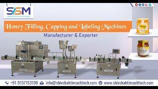 Honey Filling, Capping and Labeling Machine | Honey Jar Filling Line Servo Based | Manufacturer