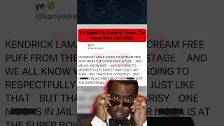 Kanye West Speaks on Kendrick and Diddy #hiphop #superbowl #trendingshorts