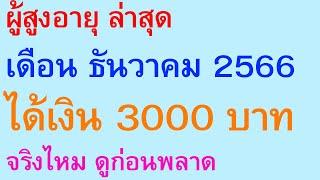 ผู้สูงอายุ ล่าสุด เดือน ธันวาคม 2566 ได้เงิน 3000 บาท จริงไหม ดูก่อนพลาด    |     ตอนพิเศษ 2469