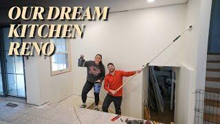 EP 7: Let's Paint + Move HVAC | OUR DREAM KITCHEN RENOVATION