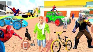  Spiderman And Thanos Ghar Par aaye  Indian Theft Auto  Indian Bike Driving 3d  New Update 