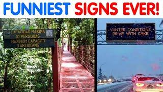 FUNNIEST & DUMBEST Signs That You Must See...