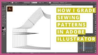 How I grade sewing patterns using Adobe Illustrator