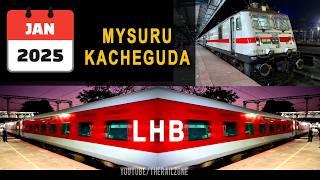 MYSURU KACHEGUDA EXPRESS LHB COACHES 2025 #trainvideos #train #railgadi