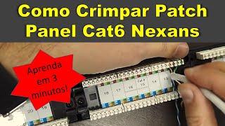 Como crimpar patch panel Cat6 Nexans | Aprenda em 3 minutos | DESCONTO NA DESCRIÇÃO!