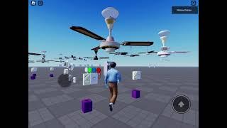 Ceiling fan land on Roblox