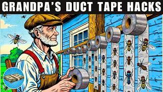 Grandpa's 43 Duct Tape Life Hacks that will BLOW YOUR MIND & MAKE LIFE EASIER!!!