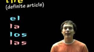 Learn Spanish - nouns, definite articles & class vocab