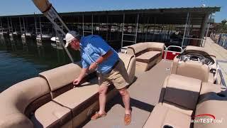 SUN TRACKER Boats: PARTY BARGE 22 XP3 Complete Review by BoatTest.com