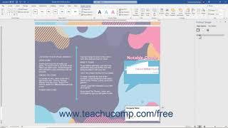 Word 2019 and 365 Tutorial The Format Shape Task Pane Microsoft Training