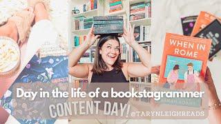 CONTENT DAY!!!! *day in the life of a bookstagrammer*