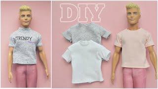 Trendy T-SHIRT for Ken Doll DIY / EASY TO MAKE