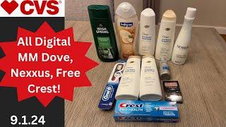 CVS Weekly Deals 9/1 Moneymaker Dove & Nexxus, Free Crest, & More!  #cvsdeals