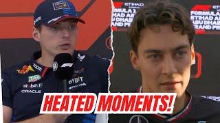 Max Verstappen Vs George Russell HEATED Altercation in front of Media