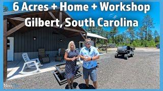 HUGE Workshop on 6 Acres and a Home in Gilbert South Carolina!