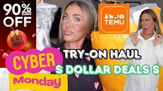 TEMU Huge Black Friday Sale and Cyber Monday Try On haul and Surprise $1 deals just for you!!