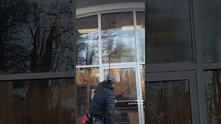 High window scrub. #windowcleaninglife #windowcleaning #satisfying #smallbusiness #cleaning #work