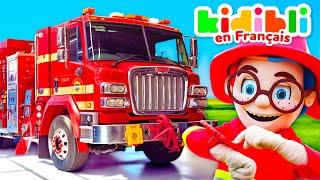 Les enfants jouent avec des camions de pompier | Les enfants font semblant de jouer !  Kidibli