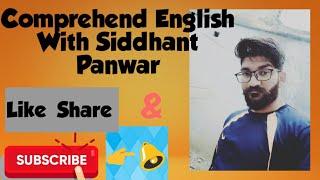Basic english introduction for every govt. Job exam by siddhant panwar