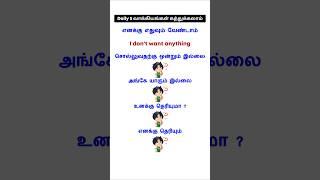 Spoken English Sentences With Tamil Meaning | English Pesalam Shorts | How to learn English | Tense