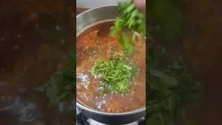 Tomato Rasam with Gobi Soya Chunks pan fried in Mustard Oil! #foodie #food #lunch #gobi #soyachunks