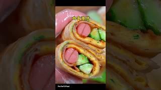 Amazing Roll With omelette and meet  #food #ytshots #homemade